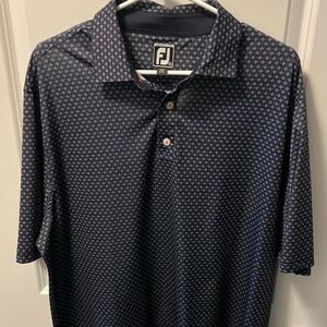 FootJoy Men's Blue Patterned Polo Shirt